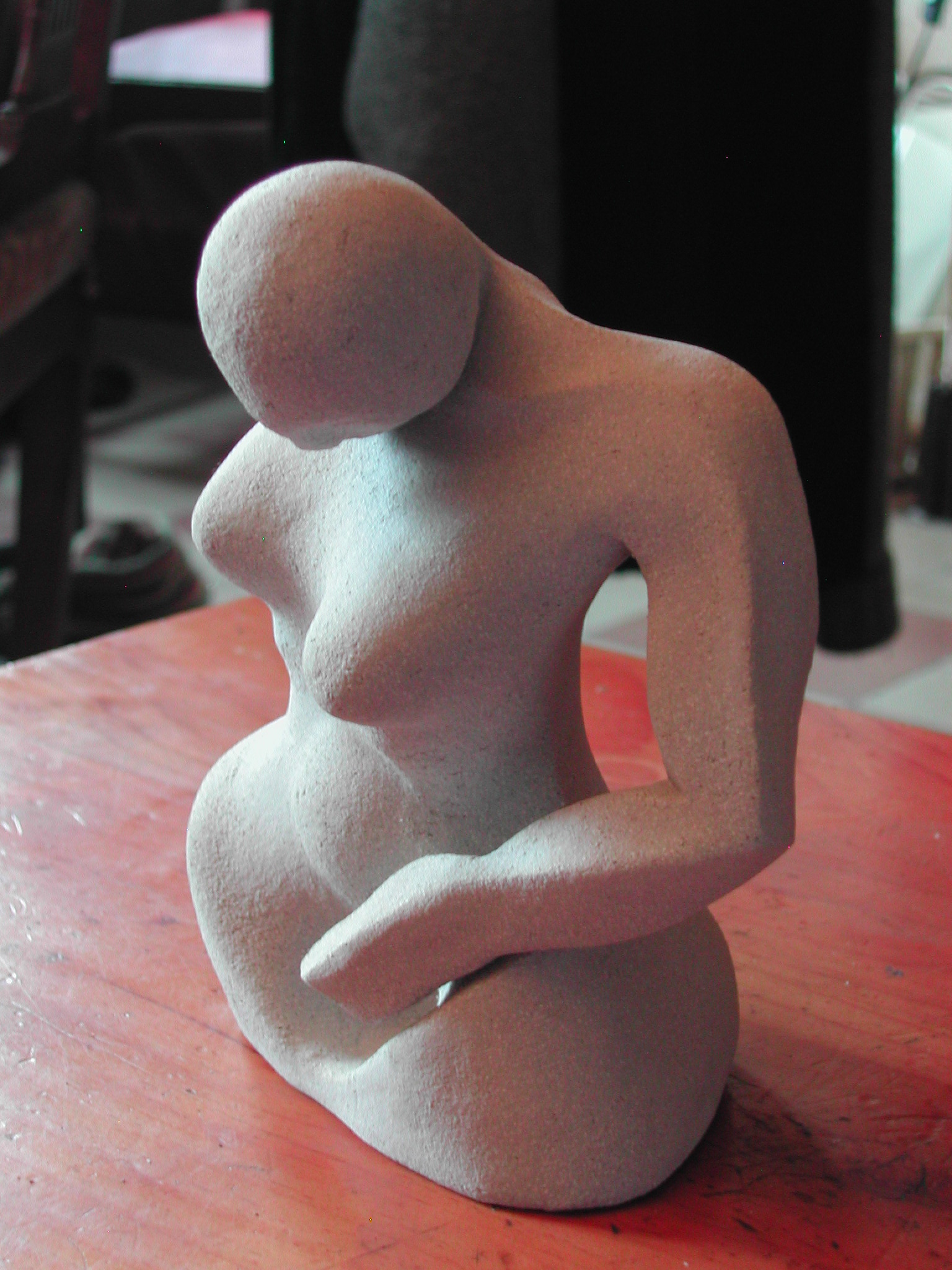 Sculpture Philippe Ardy "La Liseuse", Terre cuite (2003)