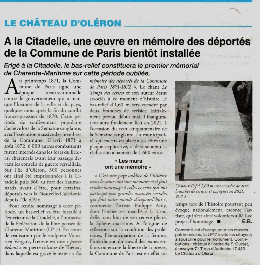 article du Littoral 24-4-2020, par Elise Battut