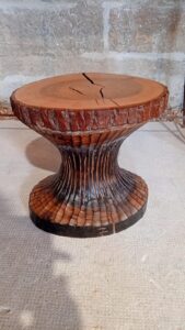 Sculpture Philippe Ardy, Tabouret, Peuplier, 2018